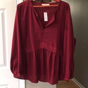 NWT Loft long sleeve blouse